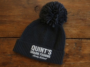 QUINT'S SHARK FISHING (EMBROIDERED) RIBBED - BOBBLE HAT-4