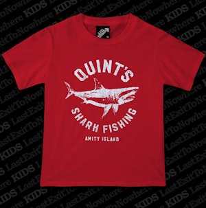 QUINT'S SHARK FISHING (RED) - KIDS T-SHIRT