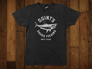 QUINT'S SHARK FISHING (BLACK) - VINTAGE T-SHIRT-2