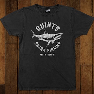QUINT'S SHARK FISHING (BLACK) - VINTAGE T-SHIRT