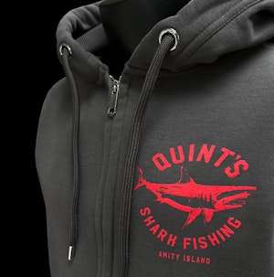 QUINT'S SHARK FISHING - ORGANIC ZIP-UP HOODED TOP