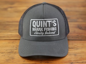 QUINT'S SHARK FISHING (EMBROIDERED) CHARCOAL - SNAPBACK TRUCKER CAP-3