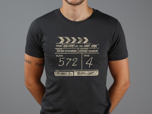 RAIDERS OF THE LOST ARK - CLAPPERBOARD (ASH BLACK) FITTED T-SHIRT-2