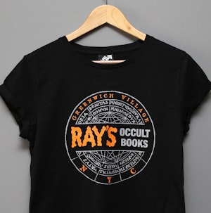 RAY'S OCCULT BOOKS - LADIES ROLLED SLEEVE T-SHIRT