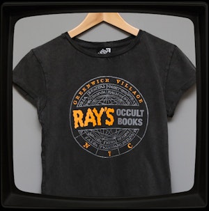 RAY'S OCCULT BOOKS - LADIES ROLLED SLEEVE T-SHIRT