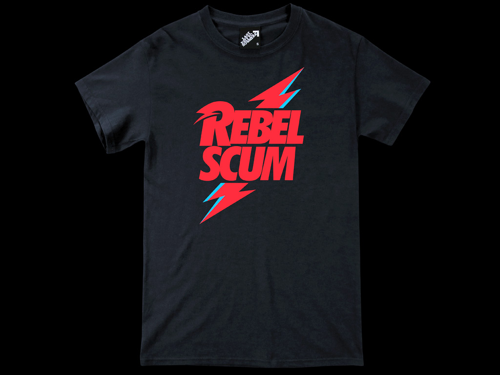 REBEL SCUM BLACK REGULAR T SHIRT Last Exit to Nowhere
