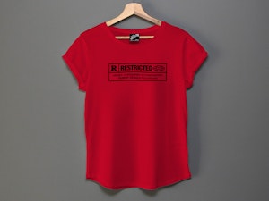 R: RESTRICTED - LADIES ROLLED SLEEVE T-SHIRT-2