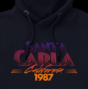 SANTA CARLA 1987 - PEACH FINISH HOODED TOP