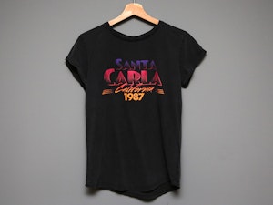SANTA CARLA CALIFORNIA 1987 - LADIES ROLLED SLEEVE T-SHIRT-2