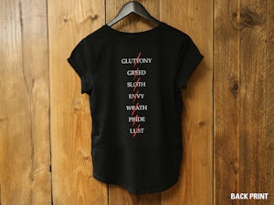SEVEN DEADLY SINS - LADIES ROLLED SLEEVE T-SHIRT-3