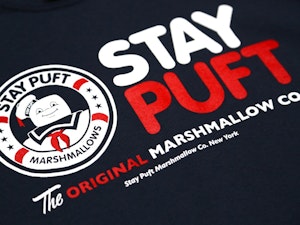 STAY PUFT MARSHMALLOW COMPANY - LADIES ROLLED SLEEVE T-SHIRT-3