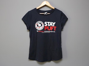 STAY PUFT MARSHMALLOW COMPANY - LADIES ROLLED SLEEVE T-SHIRT-2