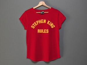 STEPHEN KING RULES - LADIES ROLLED SLEEVE T-SHIRT-2