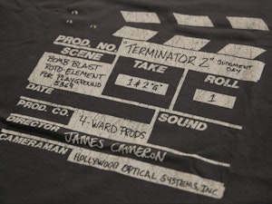 TERMINATOR 2 - CLAPPERBOARD FITTED T-SHIRT-3