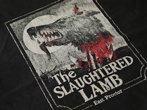 THE SLAUGHTERED LAMB - LADIES ROLLED SLEEVE T-SHIRT-3
