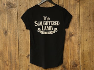 THE SLAUGHTERED LAMB (BREAST) - LADIES ROLLED SLEEVE T-SHIRT-4