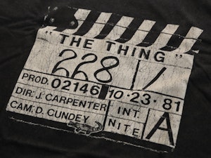 THE THING - CLAPPERBOARD LADIES ROLLED SLEEVE T-SHIRT-3
