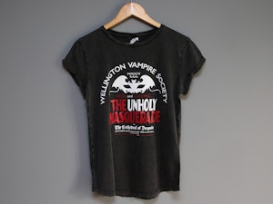 THE UNHOLY MASQUERADE (NEW) - LADIES ROLLED SLEEVE T-SHIRT-2