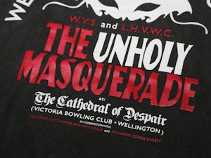 THE UNHOLY MASQUERADE (NEW) - LADIES ROLLED SLEEVE T-SHIRT-3