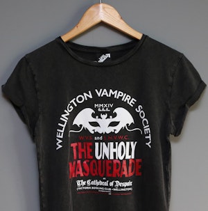 THE UNHOLY MASQUERADE (NEW) - LADIES ROLLED SLEEVE T-SHIRT