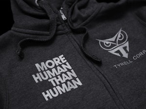 MORE HUMAN THAN HUMAN - PEACH FINISH ZIP-UP HOODED TOP-3