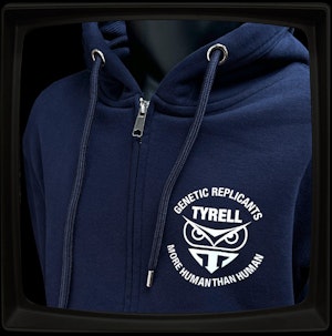 TYRELL: GENETIC REPLICANTS - ORGANIC ZIP-UP HOODED TOP