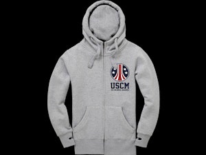UNITED STATES COLONIAL MARINES - PEACH FINISH ZIP-UP HOODED TOP-2
