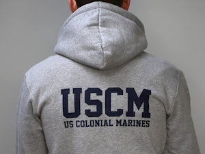 UNITED STATES COLONIAL MARINES - PEACH FINISH ZIP-UP HOODED TOP-4