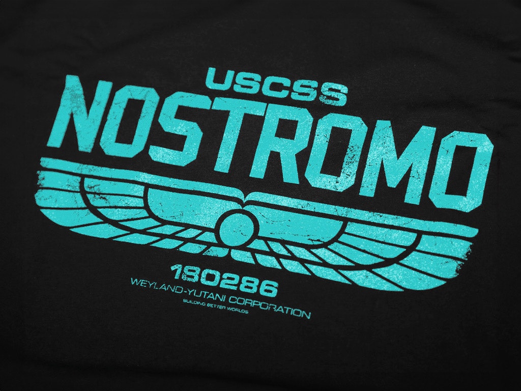 Urban Backwoods T-Shirt Uomo 'USCSS Nostromo IV' - Nero, Taglia XL - Maglietta Premium 100% Cotone, Stampa Foto-realistica
