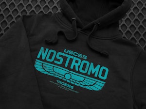 USCSS NOSTROMO (TEAL INK) - PEACH FINISH HOODED TOP-3