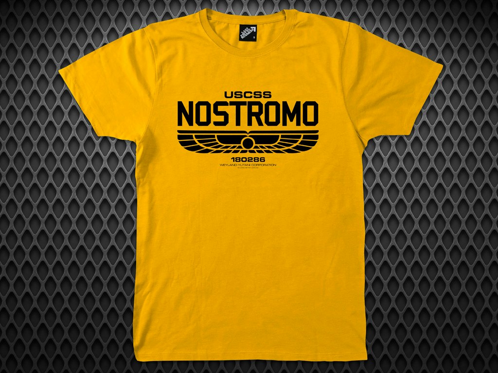 USCSS NOSTROMO (BLACK INK) - SOFT JERSEY T-SHIRT | Last Exit to Nowhere