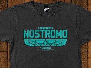 USCSS NOSTROMO (TEAL INK) - VINTAGE T-SHIRT-3