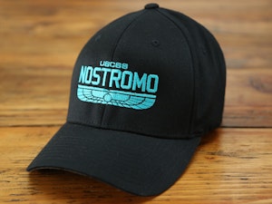 USCSS NOSTROMO (TEAL) BLACK - FLEXIFIT CAP-2