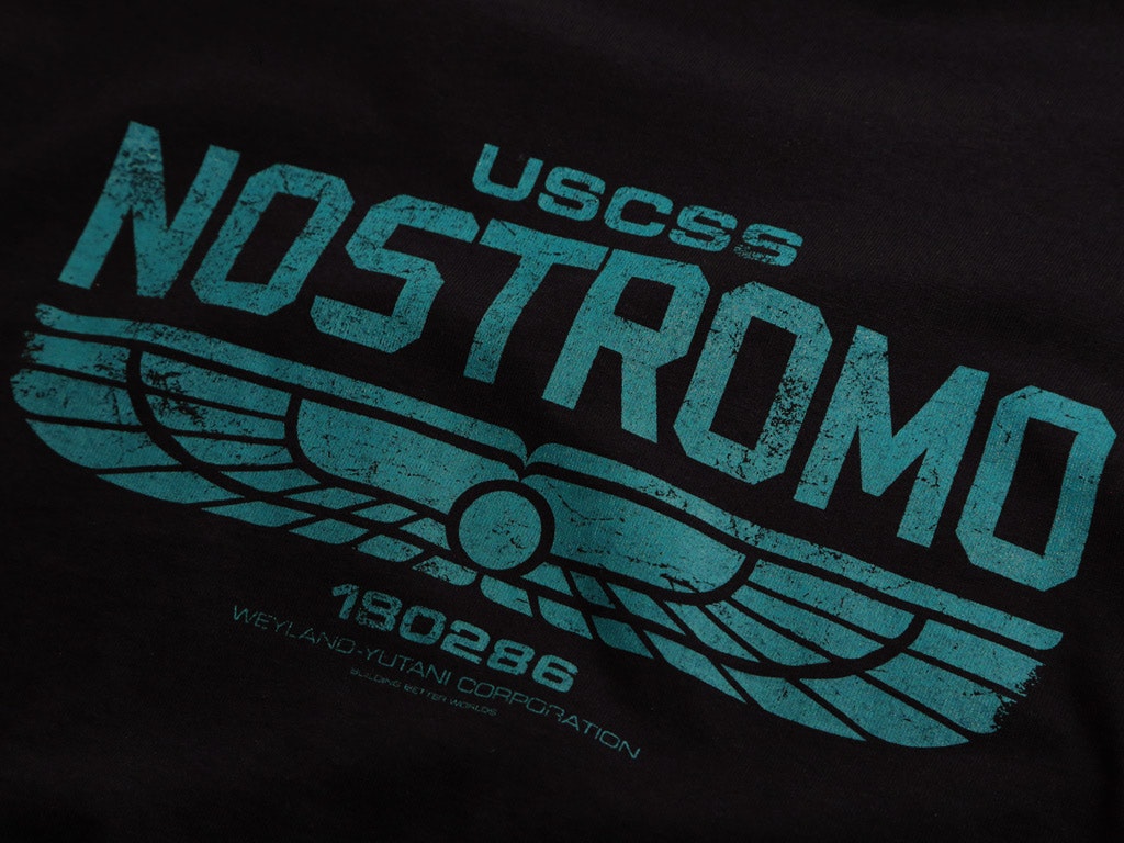 T-shirt Uomo Urban Backwoods USCSS Nostromo I – Nero, Cotone Pesante 190g, Regular Fit, Taglia S - 3