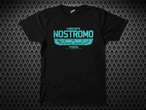 USCSS NOSTROMO (TEAL INK) - SOFT JERSEY T-SHIRT-2