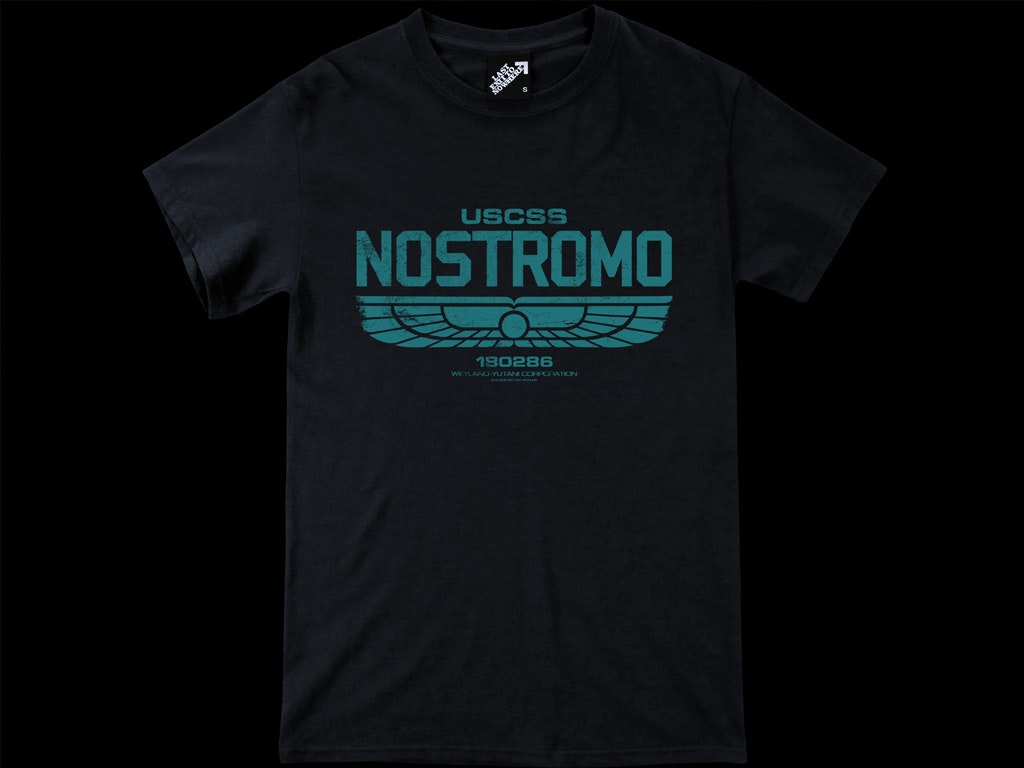 TShirt-People USCSS Nostromo - Maglietta da uomo a contrasto Nero S