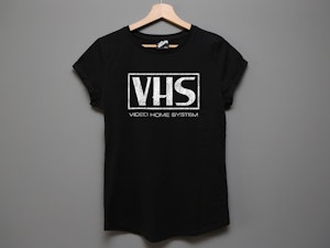 VIDEO HOME SYSTEM - LADIES ROLLED SLEEVE T-SHIRT-2