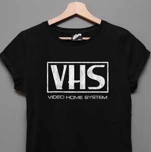 VIDEO HOME SYSTEM - LADIES ROLLED SLEEVE T-SHIRT