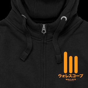 WALLACE CORPORATION - PEACH FINISH ZIP-UP HOODED TOP