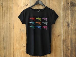 WARHOL BLASTERS - LADIES ROLLED SLEEVE T-SHIRT-2