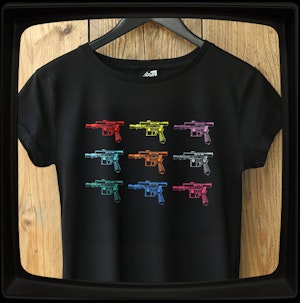 WARHOL BLASTERS - LADIES ROLLED SLEEVE T-SHIRT
