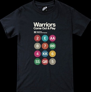 WARRIORS COME OUT AND PLAY (BLACK) - REGULAR T-SHIRT