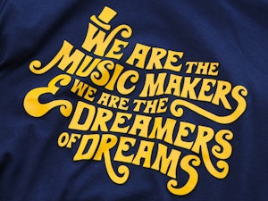 WE ARE THE MUSIC MAKERS AND WE ARE THE DREAMERS OF DREAMS - LADIES ROLLED SLEEVE T-SHIRT-3