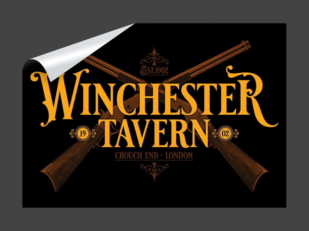 WINCHESTER TAVERN STICKER Last Exit to Nowhere