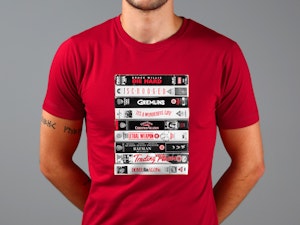 CHRISTMAS VHS (RED) - FITTED T-SHIRT-2